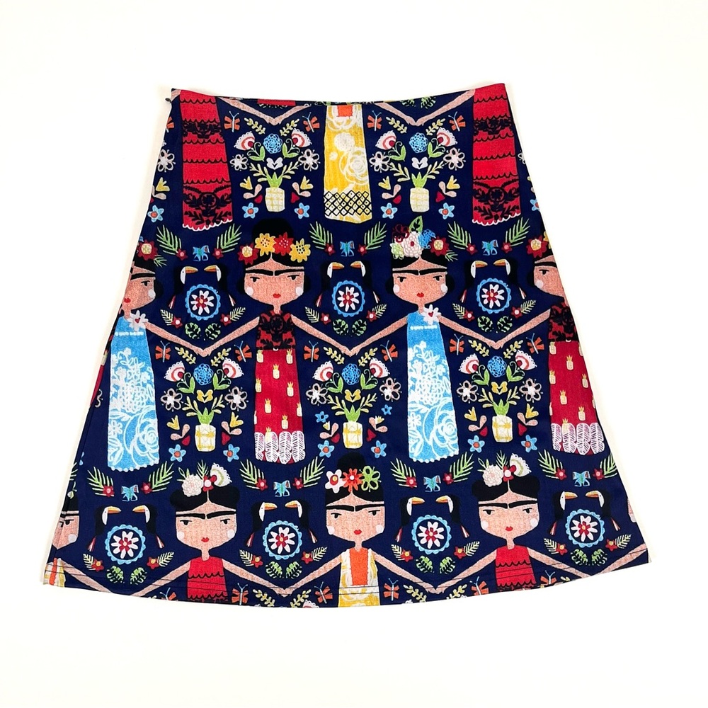 Printed A-line Skirt